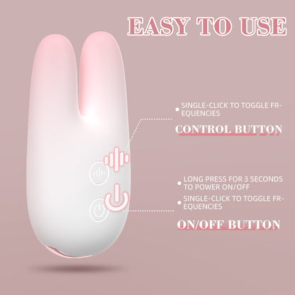 Bunny ears cute mini clitoris nipple vibrator